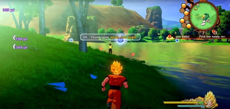 Dragon Ball Z Kakarot Meaty River Snails Locations Guide