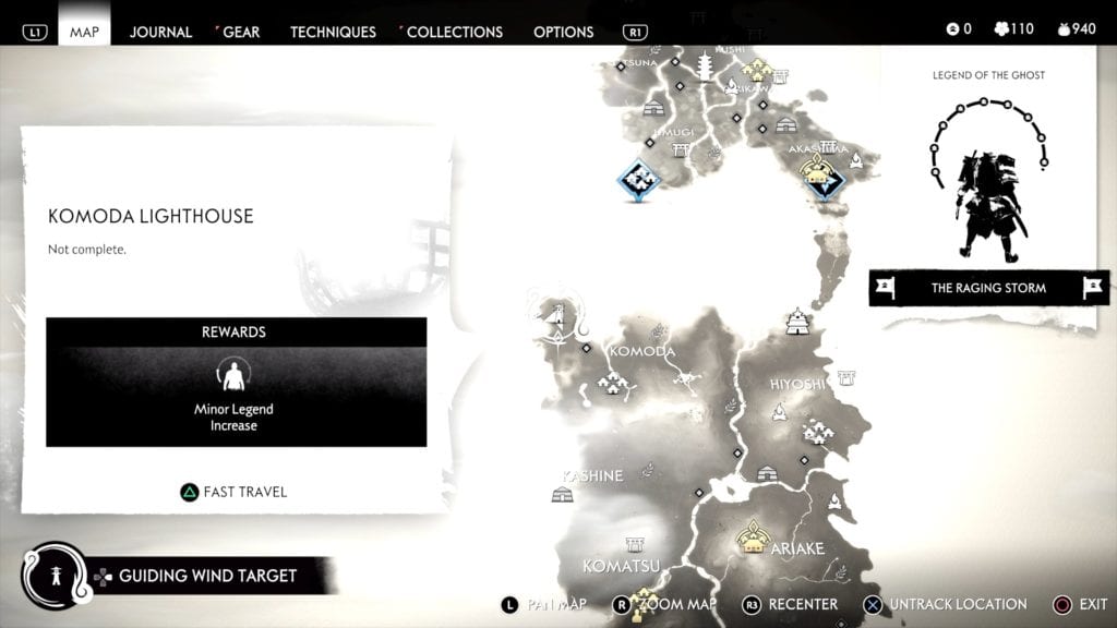 Ghost of Tsushima Komoda Lighthouse Location