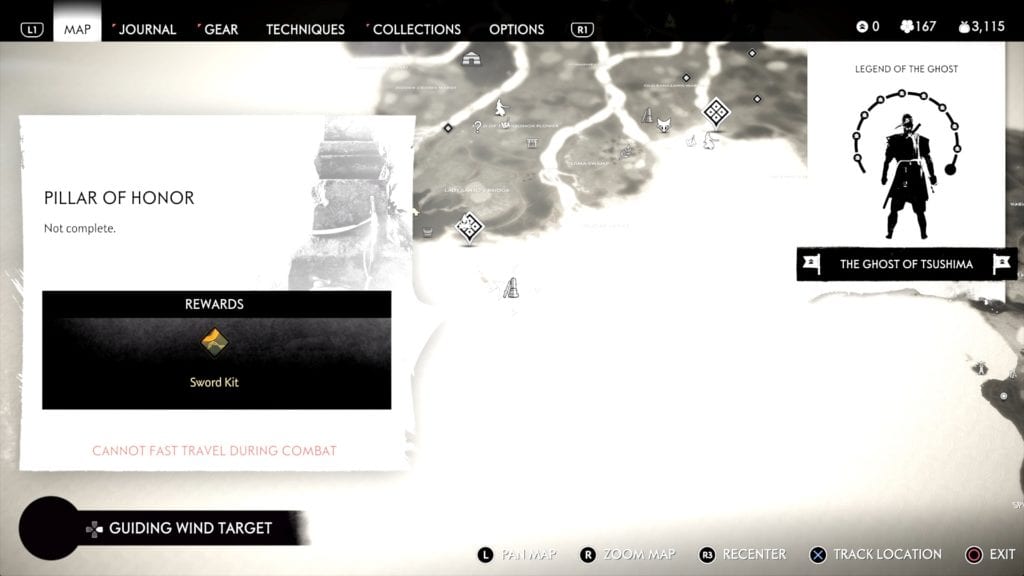 Ghost of Tsushima Pillar of Honor Location 11