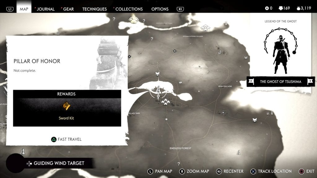 Ghost of Tsushima Pillar of Honor Location 19
