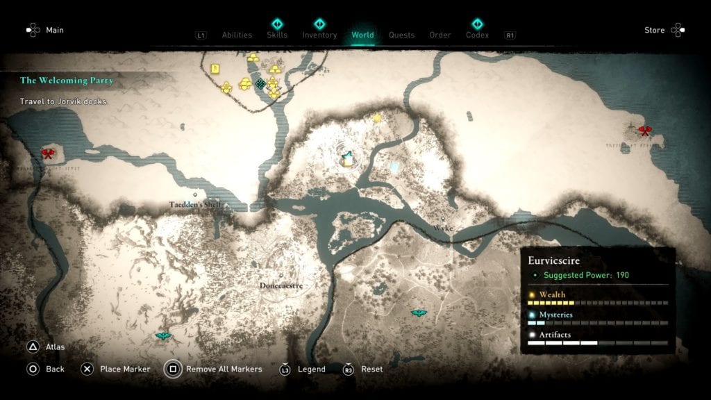 Assassin’s Creed Valhalla Eurviscire Treasure Hoard Map