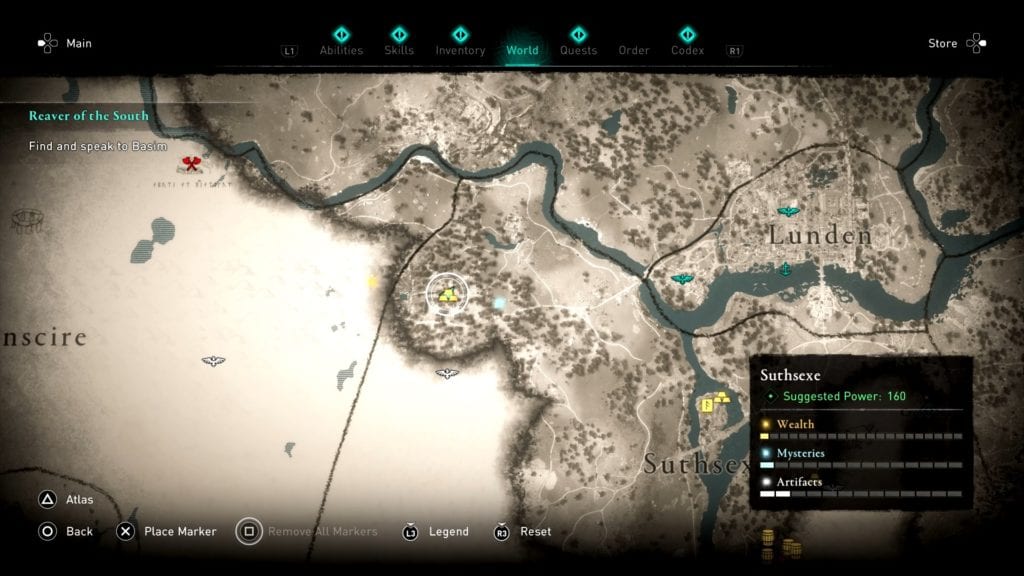 Assassin’s Creed Valhalla Suthsexe Hoard Map Location