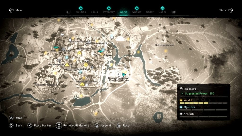 Assassin’s Creed Valhalla Wincestre Bishopric Hoard Map Location