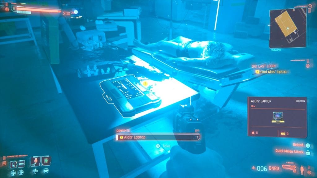 Cyberpunk 2077 Alois Daquin's Laptop Location