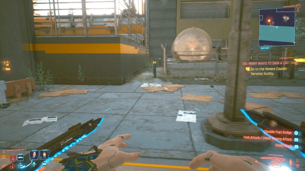 Go through the hole in the upper side of the fence to infiltrate into the Revere Courier Services Facility