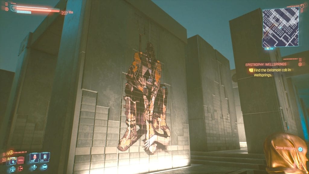 Cyberpunk 2077 Temperance Tarot Card Graffiti Location