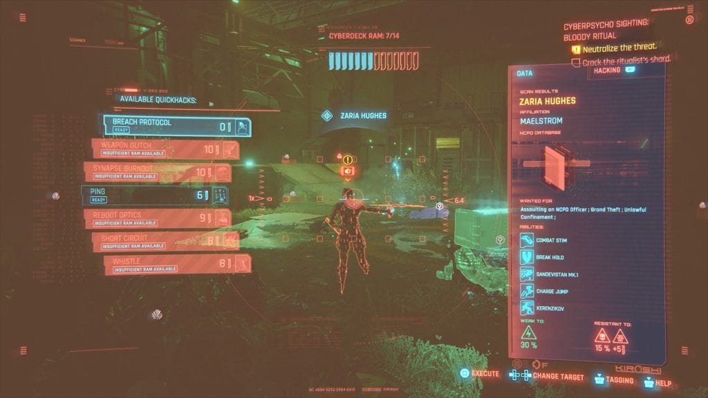Zaria Hughes is the Cyberpsycho for the Bloody Ritual
