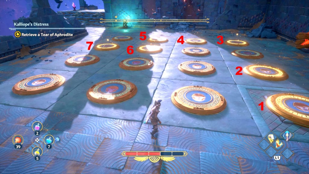 Immortals Fenyx Rising Kalliope's Distress Plates Puzzle Solution