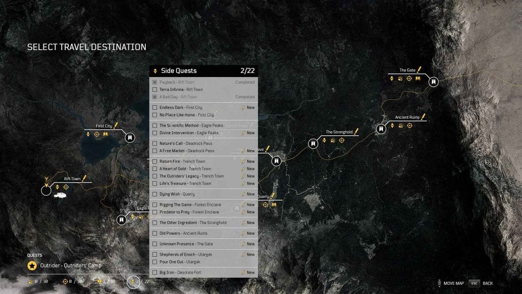 Outriders World Map