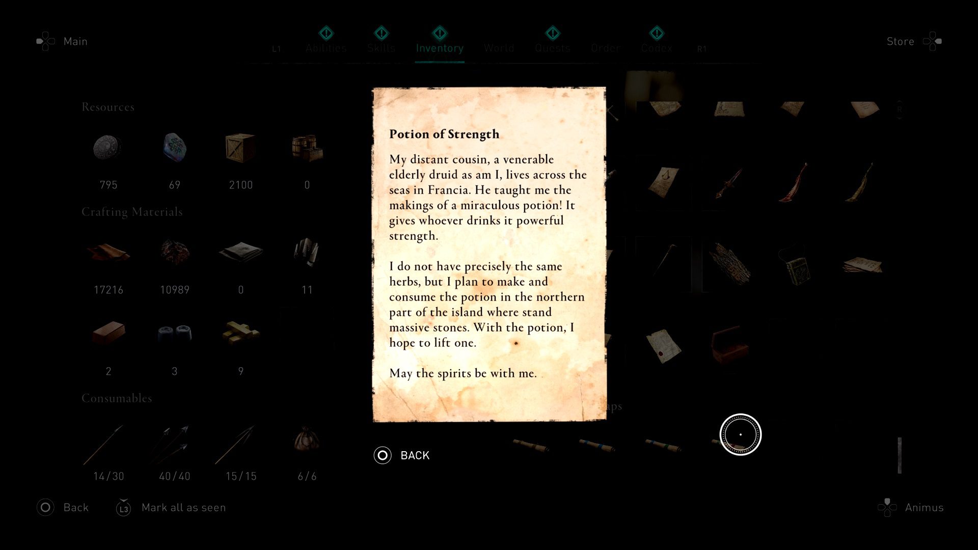 AC Valhalla Potion Of Strength Hoard Map Location