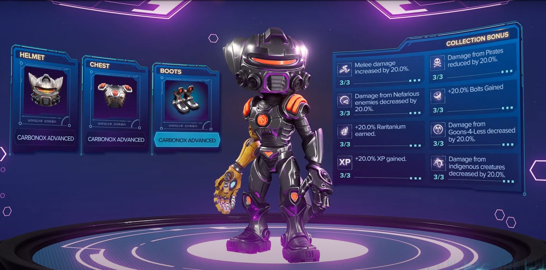 Carbonox Advanced Armor Set - Ratchet & Clank Rift Apart