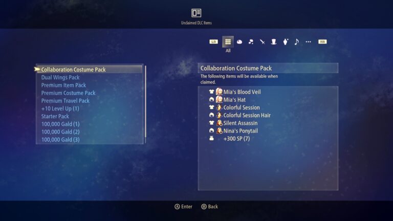 Tales of Arise Collaboration Costume Pack Items Locations