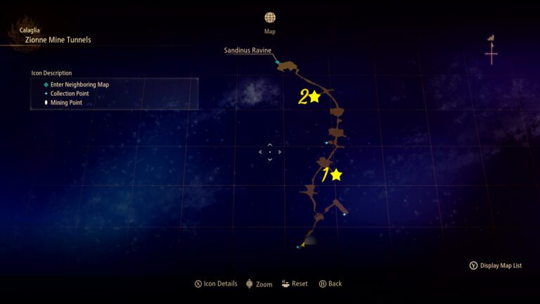 Tales of Arise Zionne Mine Tunnels Mining Points Locations