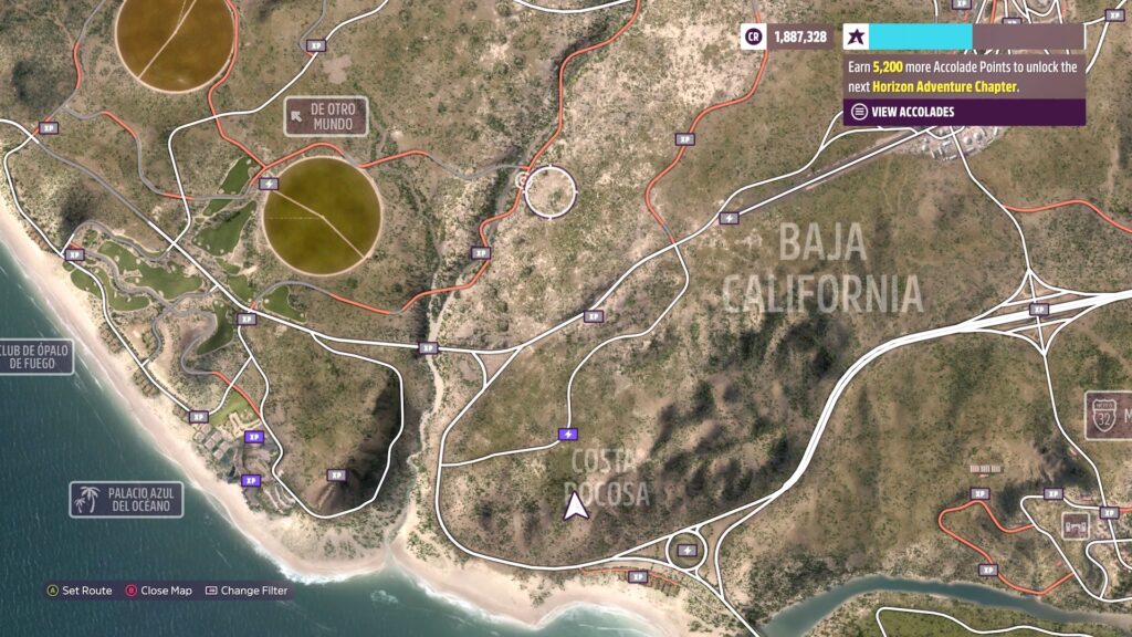 Forza Horizon 5 Costa Rocosa House Roof Fast Travel Board Location