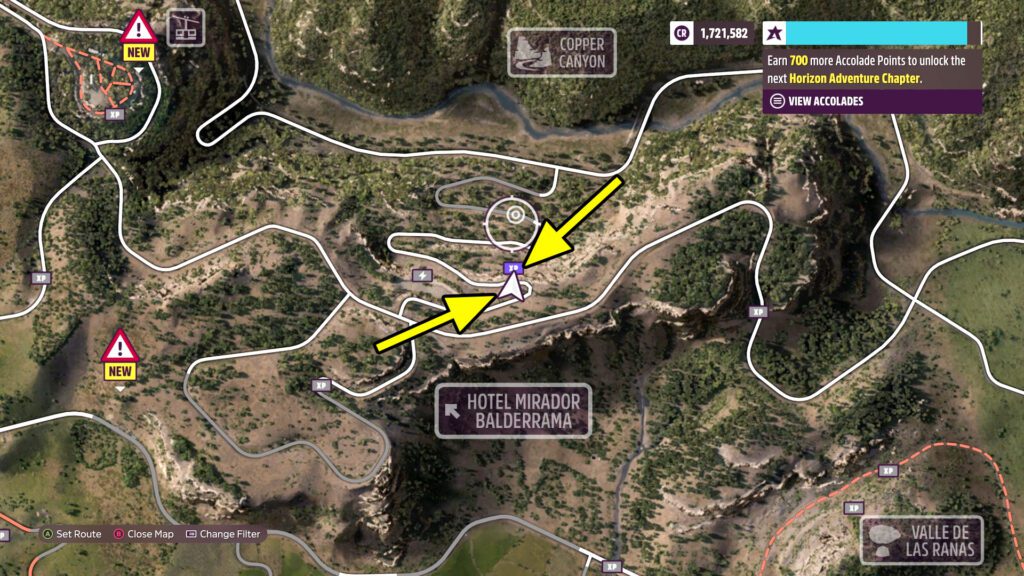 Forza Horizon 5 Hotel Mirador Balderrama House Roof XP Board Location