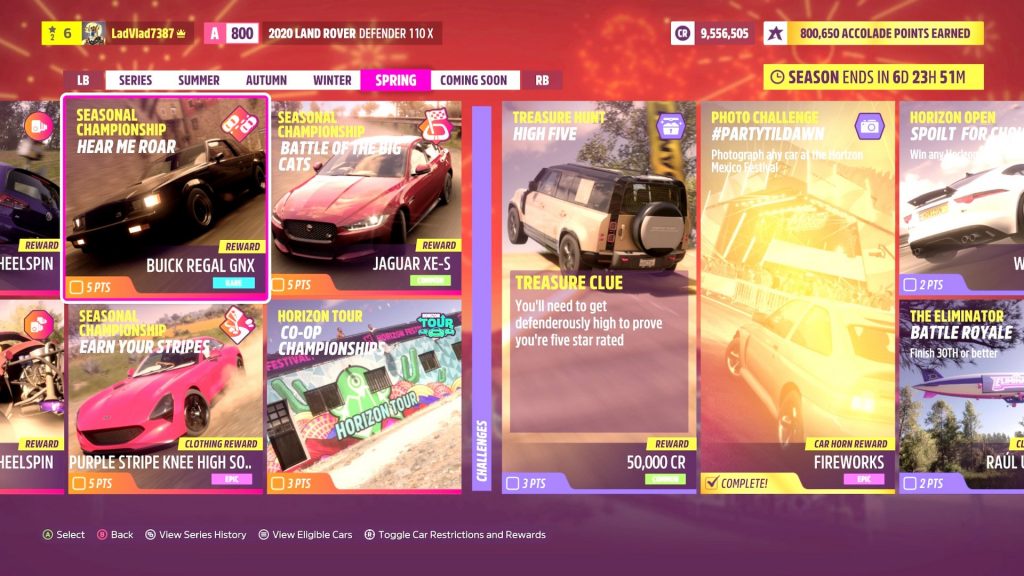 Forza Horizon 5 High Five Treasure Hunt