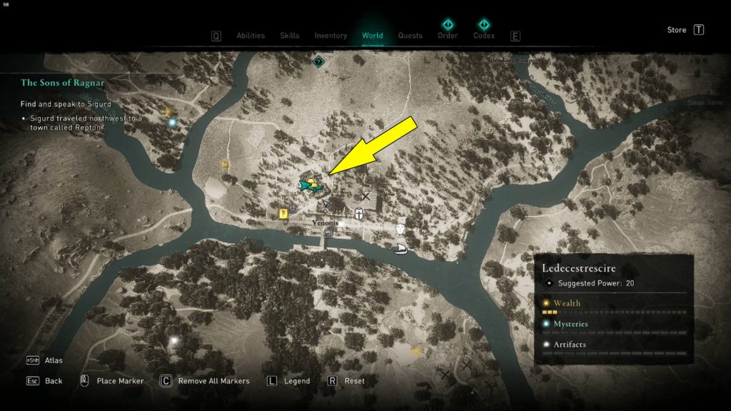 Assassin's Creed Valhalla Venonis Ingot Wealth Location