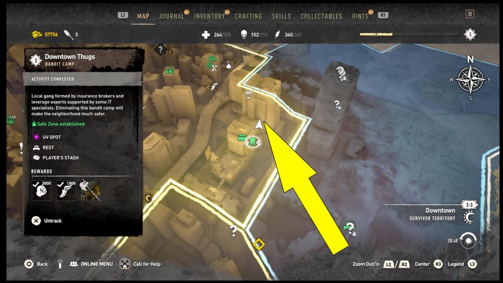 Dying Light 2 Downtown Thugs Camp Inhibitor Location