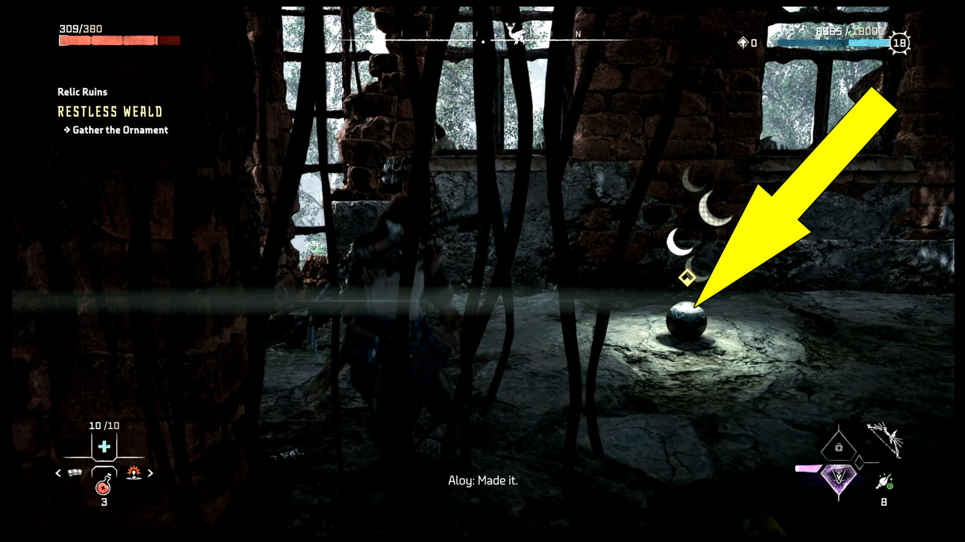 Horizon Forbidden West Restless Weald Relic Ruins Ornament Location