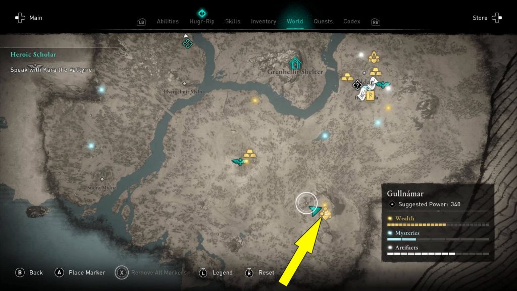 Assassins Creed Valhalla Hreidmar Palace Gear Wealth Location Map