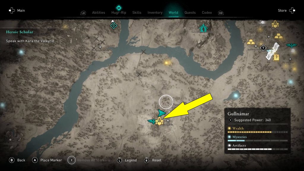 Assassins Creed Valhalla Skidgardr Gear Location Map