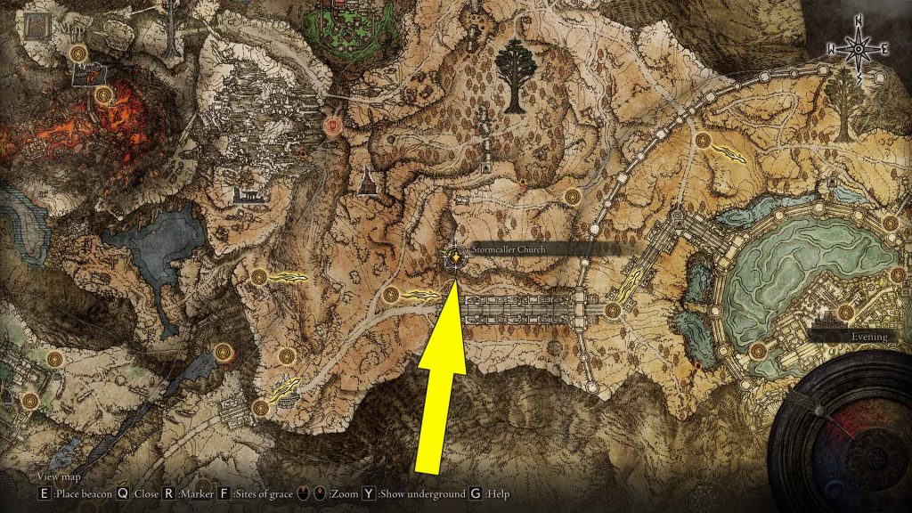 Elden Ring Altus Plateau Sacred Tear Second Location Stormcaller Church