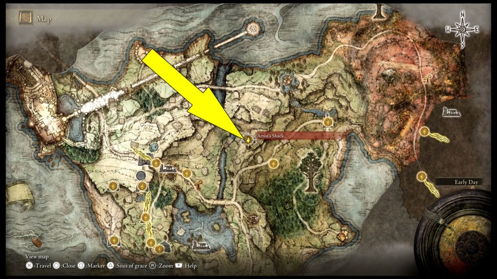 Elden Ring Artist Shack Location
