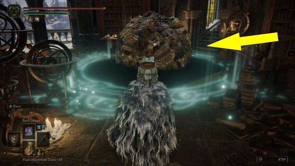 Elden Ring Liurnia Converted Tower Puzzle Arcane Sphere of Faces enemy