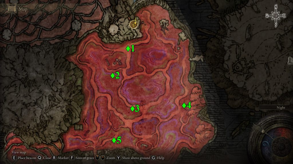 Elden Ring Lake of Rot Stone Pillars Location
