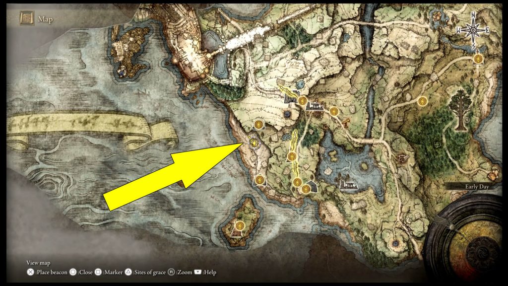 Elden Ring Limgrave Beach Running Ghost Location
