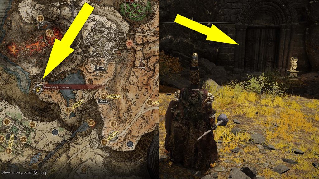 Elden Ring Unsightly Catacombs Location Where To Find Map