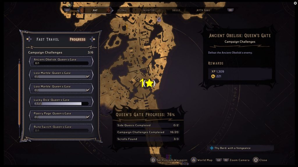 Tiny Tina's Wonderlands Queens Gate Rune Switch Location Map