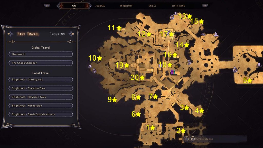 Tiny Tina's Wonderlands Brighthoof Lucky Dice Map Locations