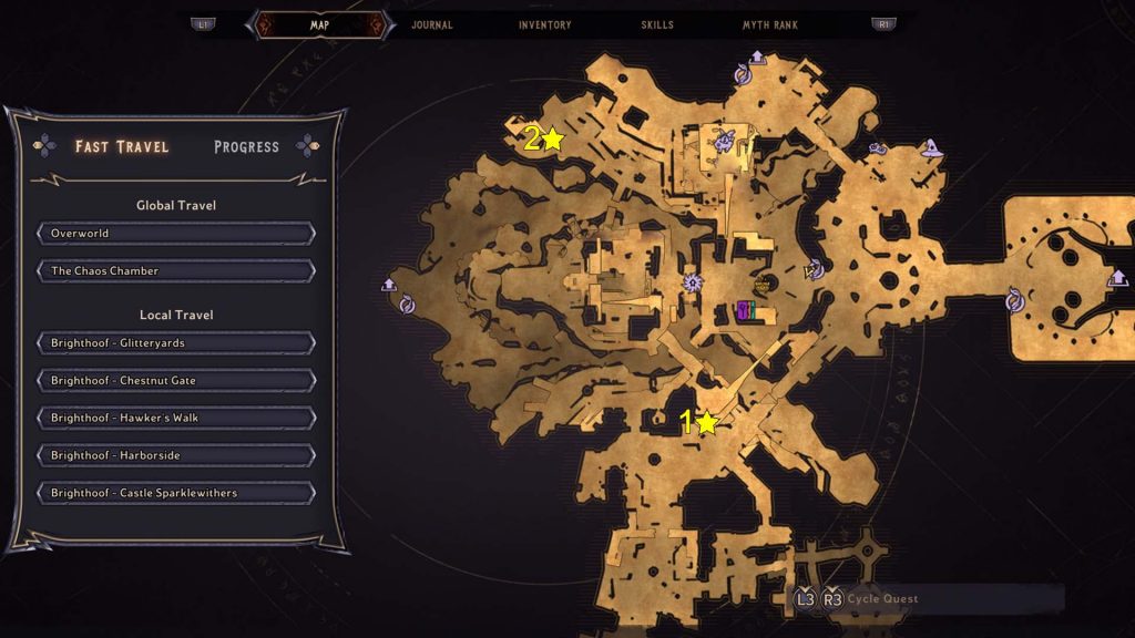 Tiny Tina's Wonderlands Brighthoof Poetry Pages Map Locations