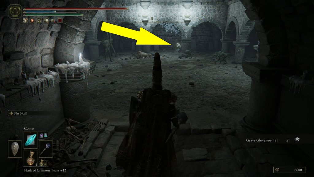 Elden Ring Consecrated Snowfield Catacombs Dead-End Room