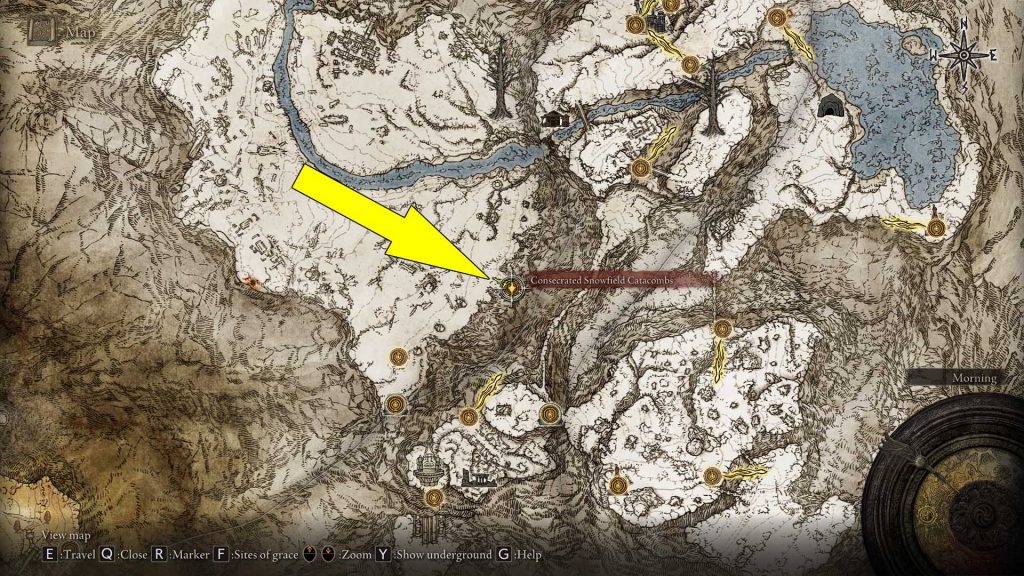 Elden Ring Consecrated Snowfield Catacombs Location Where To Find Map