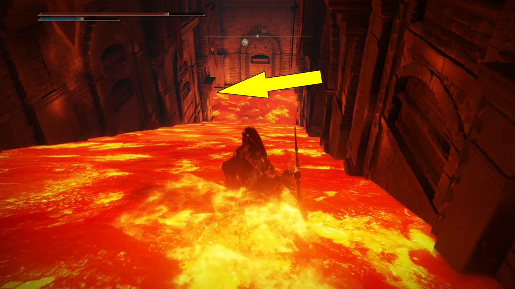 Elden Ring Gelmir Hero's Grave Rolling over the lava
