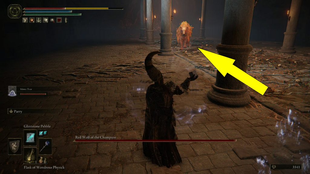 Elden Ring Gelmir Hero's Grave Red Wolf of the Champion Boss Fight