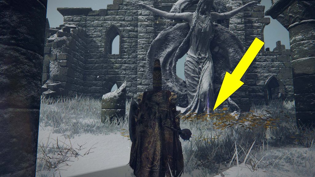 elden ring mountaintops of the giants sacred tear first church of marika statue - GameClubz