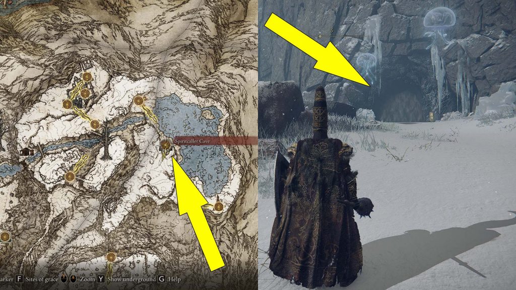 Elden Ring Spiritcaller's Cave Location Where To Find