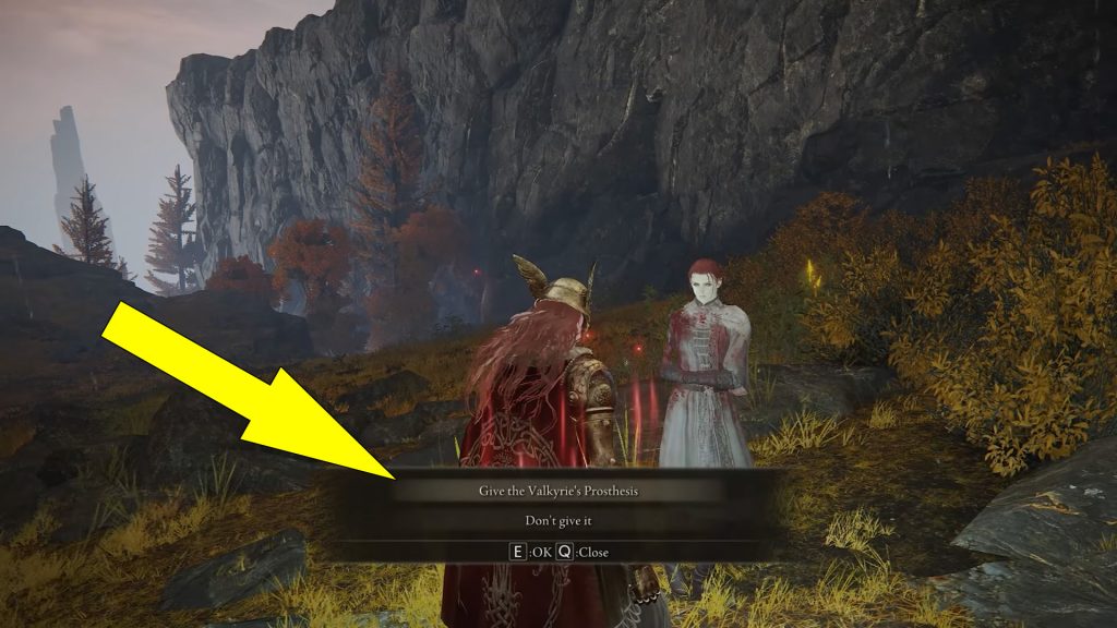Elden Ring Valkyrie's Prosthesis Millicent Quest Progress