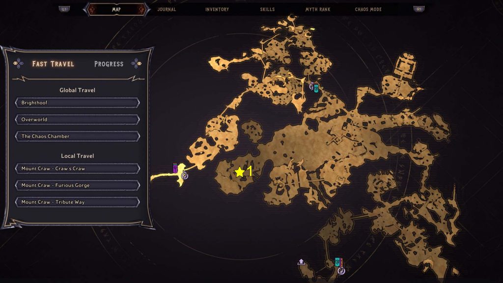 Tiny Tina’s Wonderlands Mount Craw Ancient Obelisk Map Location