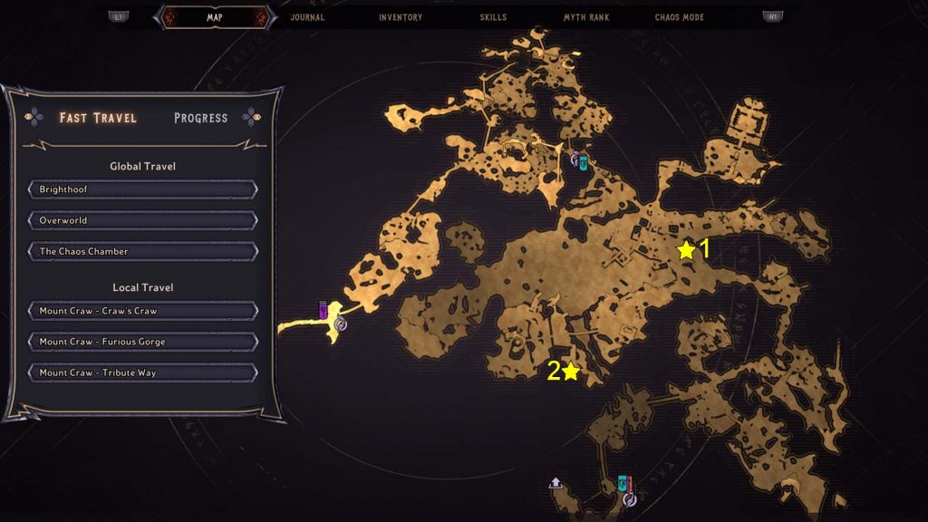 Tiny Tina's Wonderlands Mount Craw Lost Marbles Map Locations