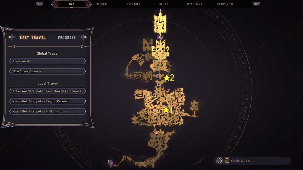 Tiny Tina’s Wonderlands Ossu-Gol Necropolis Lost Marbles Map Locations