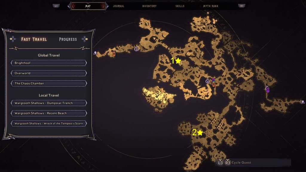 Tiny Tina’s Wonderlands Wargtooth Shallows Lost Marbles Map Locations