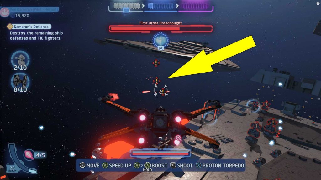 Lego Star Wars Skywalker Saga Dameron's Defiance Level Challenges Guide