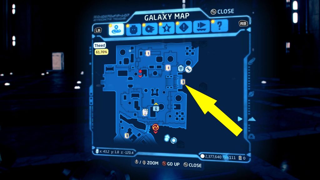 Lego Star Wars Skywalker Saga Pillar Push Puzzle Location Map
