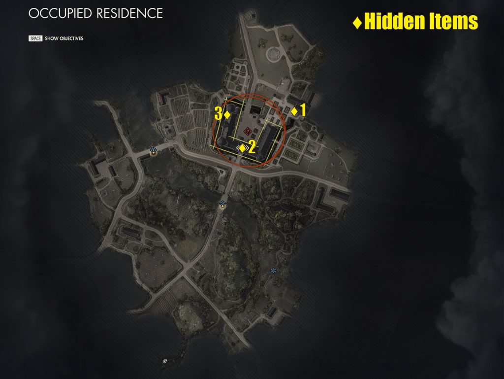 sniper elite 5 occupied residence hidden items stolen antiques map 1 - GameClubz