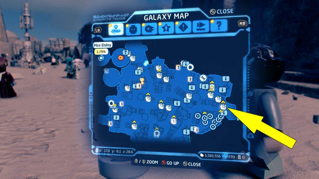 Lego Star Wars Skywalker Saga Dowager Downer Puzzle Location Map