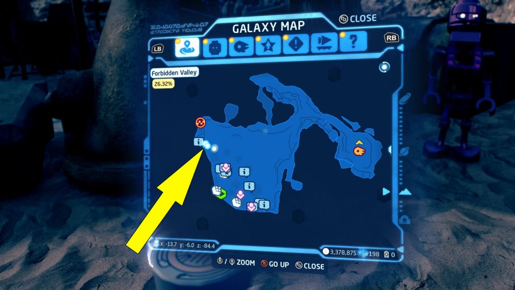 Lego Star Wars Skywalker Saga Drop Dead Gonkgeous Puzzle Location Map